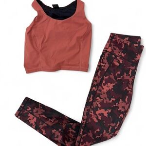 Sweaty Betty Women's Workout Set Sports Bra and Yoga Leggings Multi Size